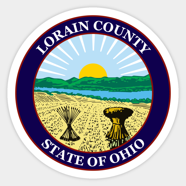 Seal of Lorain County, Ohio (USA) City Sticker TeePublic